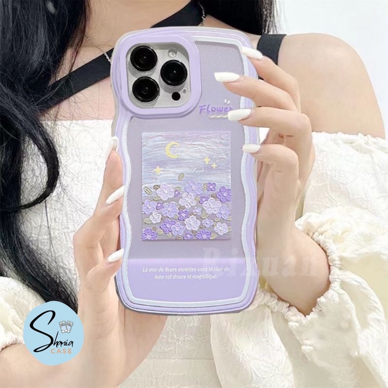 Soft Case TPU Import Motif Lukisan Bunga Untuk OPPO A57 2022 A17 A17K A77S A12 A55 A16K A95 A96 A74 