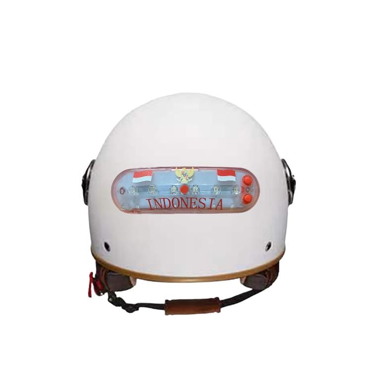 LAMPU BELAKANG HELM SEPEDA MOTOR / MOBIL LED WARNA WARNI INDONESIA