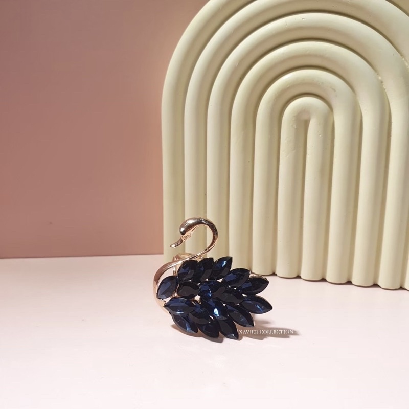 Ring Hijab / Ring Syal Angsa Swan Swarovski Fashion