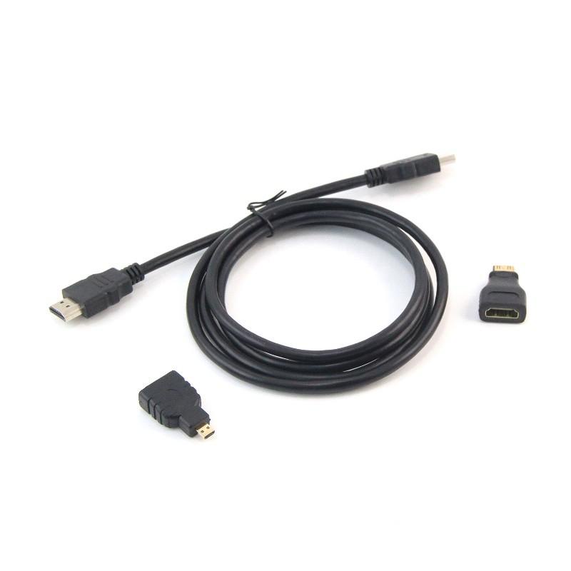KABEL HDMI 3 IN 1 / KABEL HDMI TO HDMI / MINI HDMI / MICRO HDMI / HDMI - KABEL HDMI MULTIFUNGSI