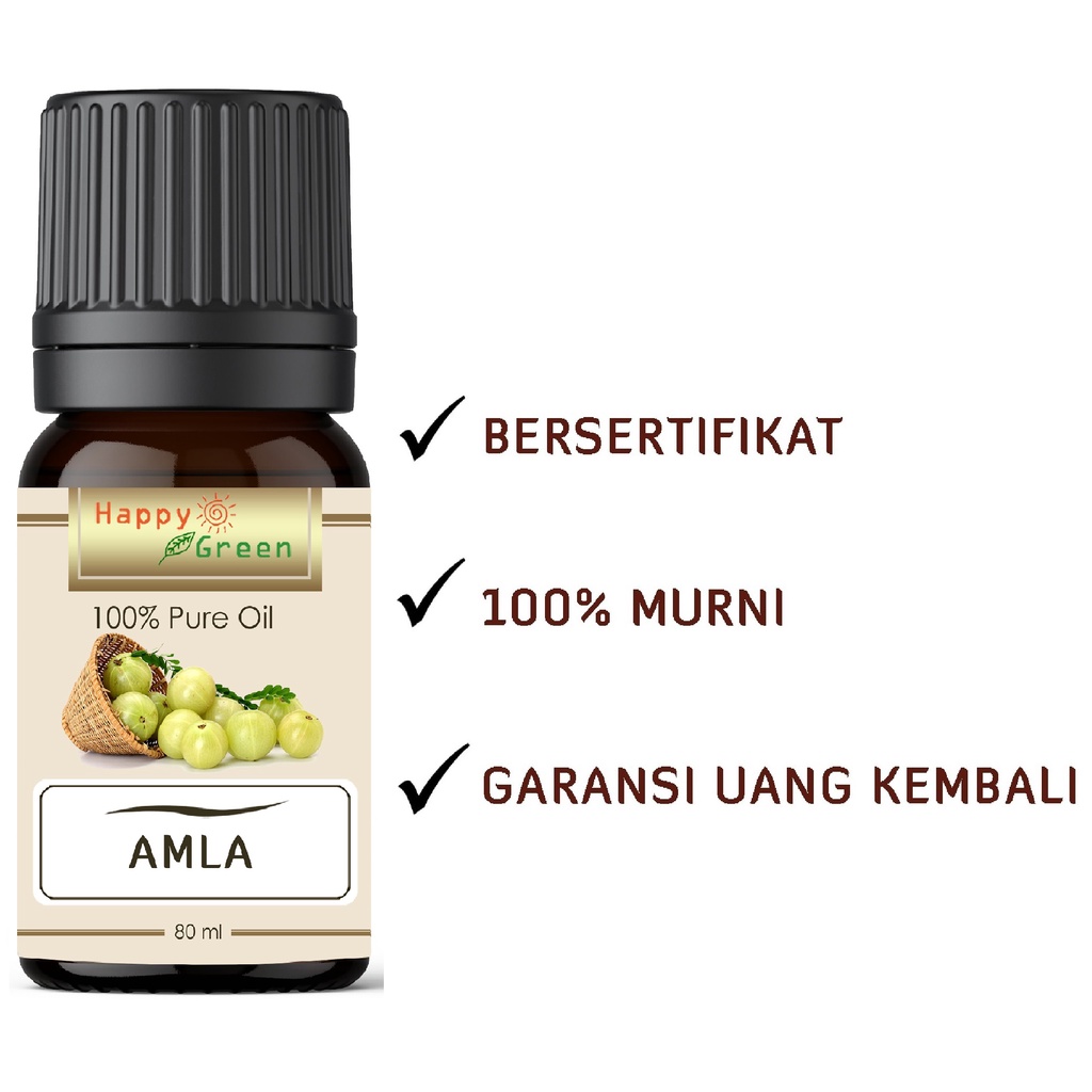 Happy Green Amla Oil - Minyak Amla 100% Natural untuk Rambut