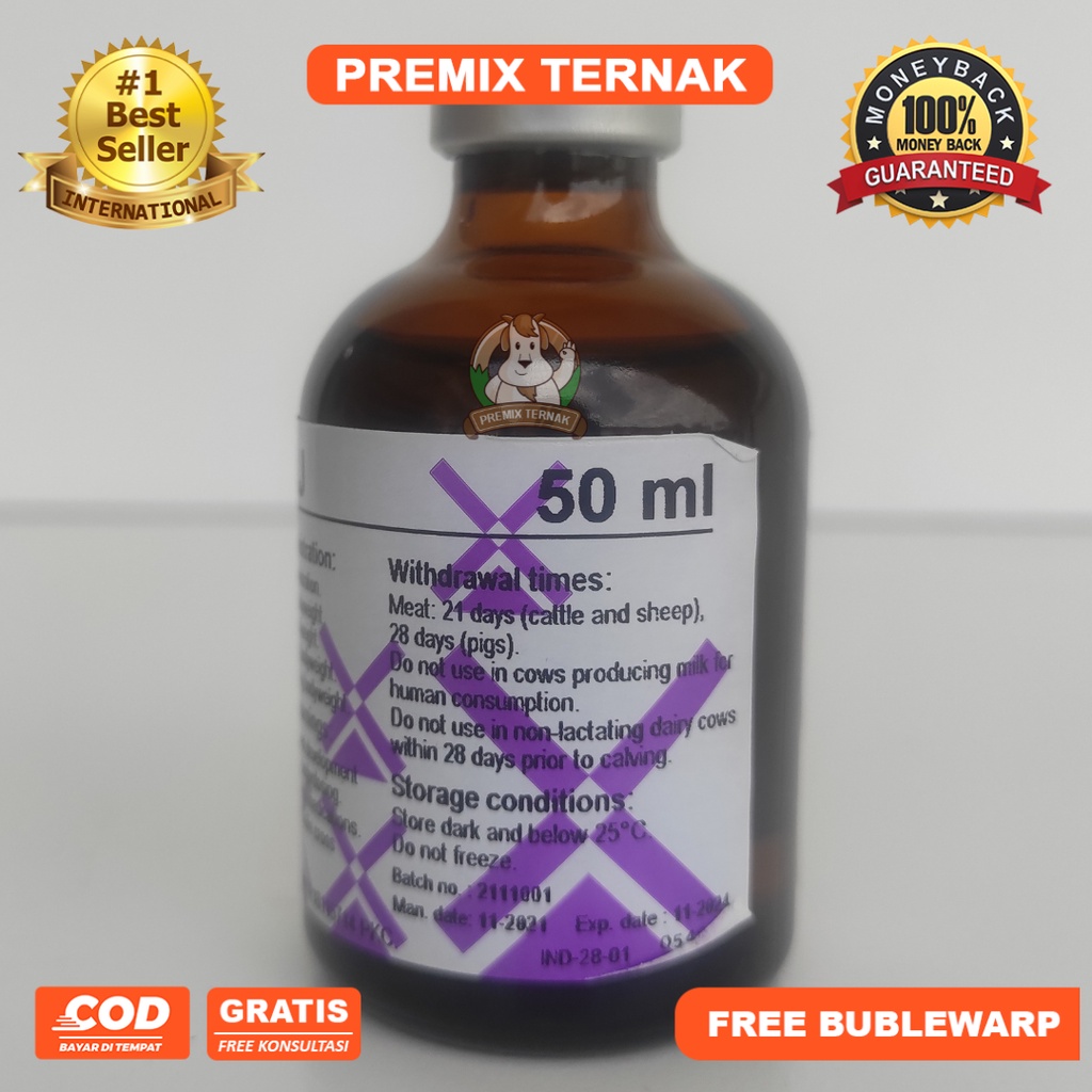 DUFAMEC 1% INJ 50 ml - Obat Cacing Kutu Kudis Scabies Ampuh Seperti Intermectin Inj