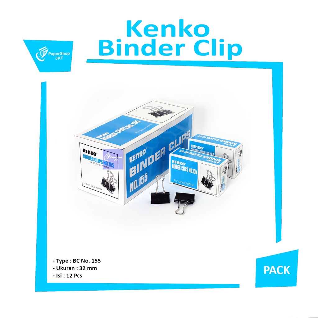 

KENKO - Binder Clip 155 Penjepit 32 mm - Pack