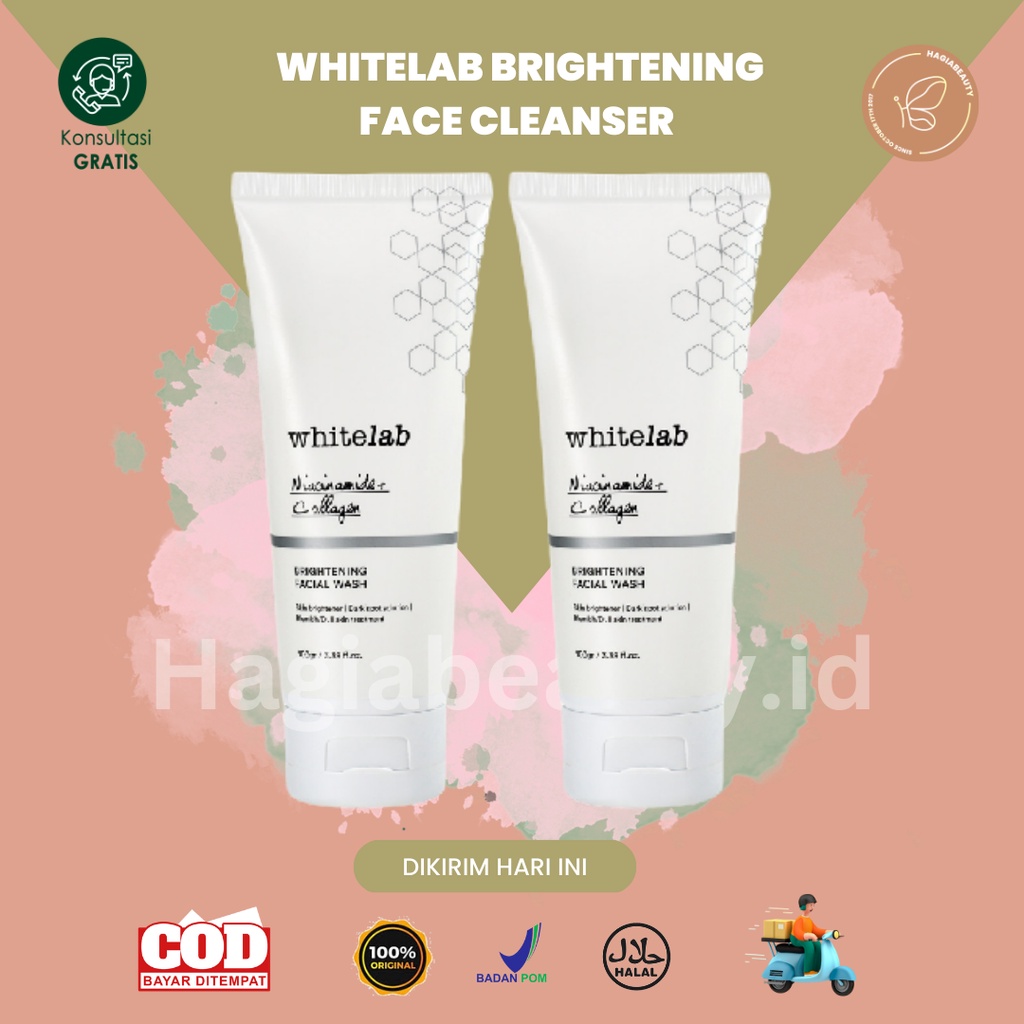 Bisa COD - Whitelab Brightening Face Cleanser - Pencuci Muka Whitelab