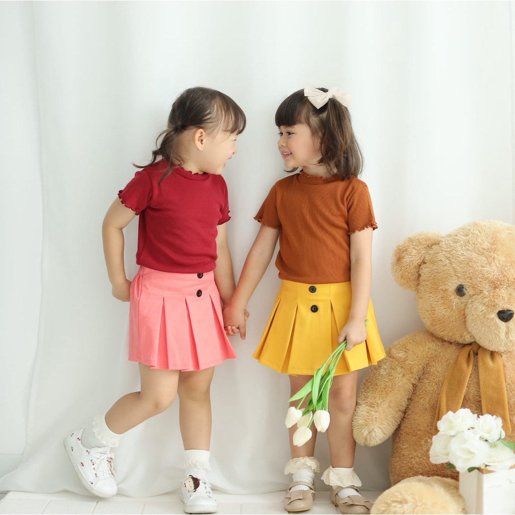 KIDDIEPODS - Gummy Skort / Skort anak perempuan / Celana rok Anak perempuan / Bawahan anak perempuan 1-10 tahun