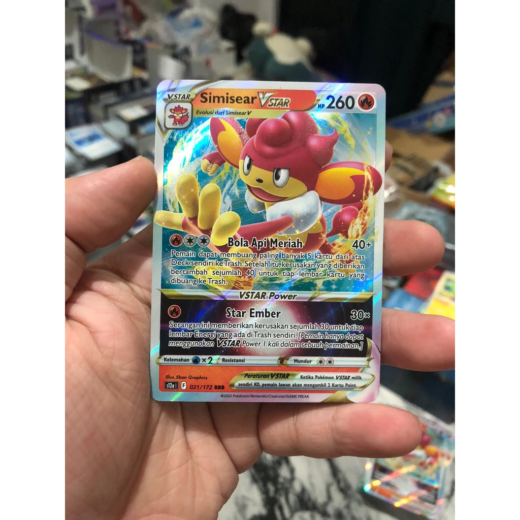 Kartu Pokemon TCG Simisear VStar RRR s12a VStar Semesta Original Indonesia Arceus Palkia Dialga Gira