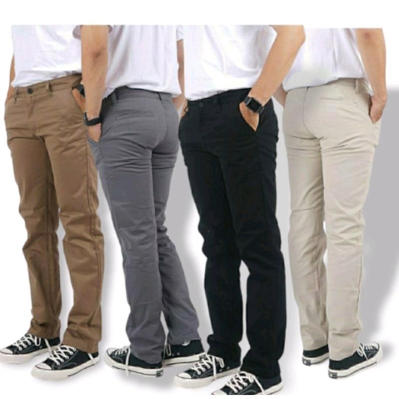 calana panjang chino pria street bahan tuwil premium