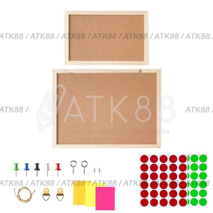 

Cork Board Message 30 x 40 cm Background Sticker Papan Mading DISKON