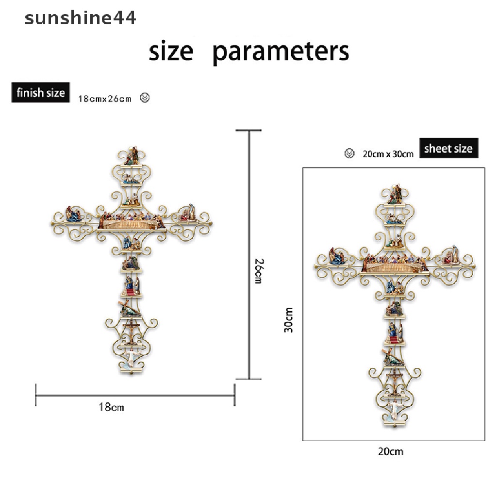 Stiker Dinding Salib Sunshine Life Of Christ Yesus Nativity Sticke Decal Hadiah Kristen.