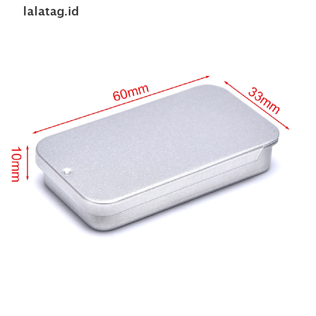 [lalatag] Kotak Besi Slide Cover Kotak Penyimpanan Perhiasan Pill Cases Coin Candy Box [ID]