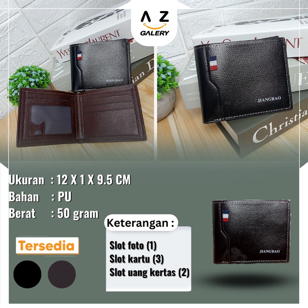 COD Dompet Lipat Kasual Pria Dompet Lipat Murah Pria Dompet Lipat Kekinian Cowok Azgaler D96