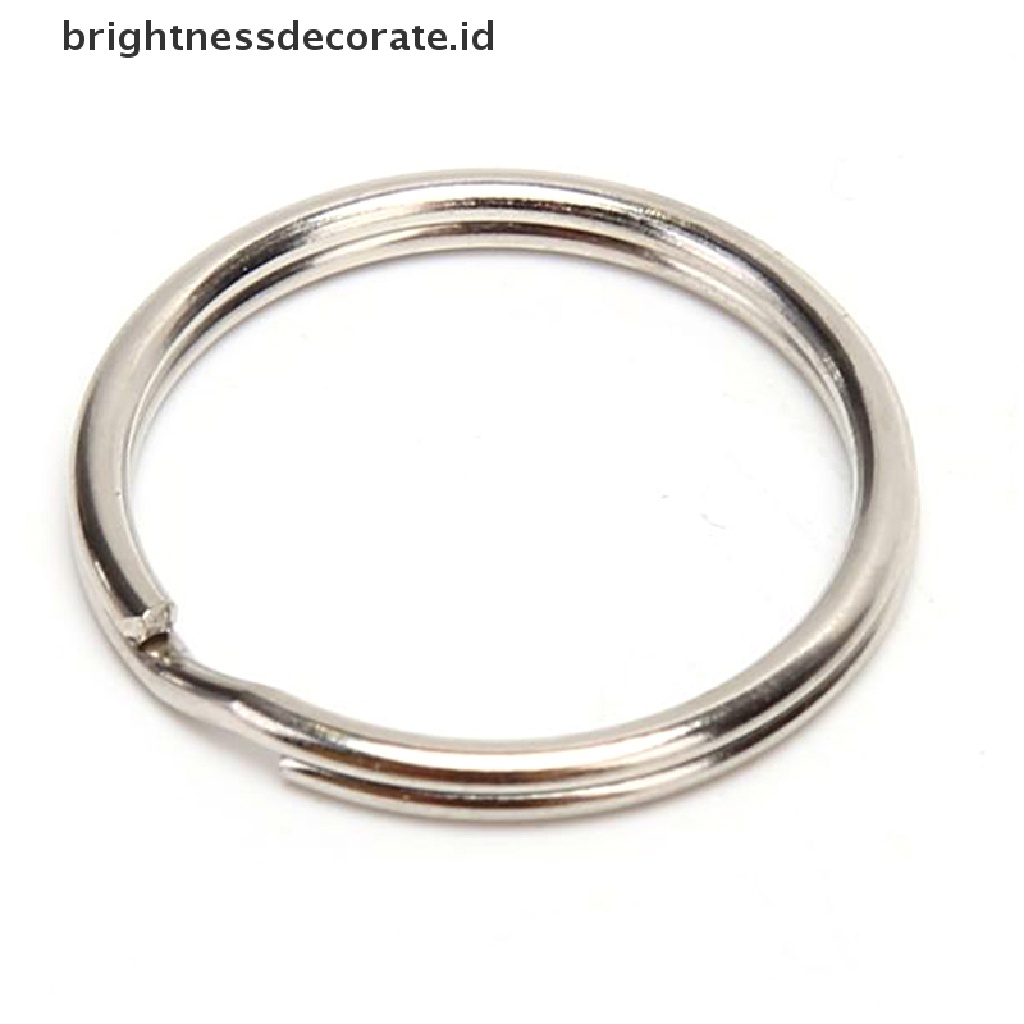 [Birth] 100pcs/lot Gantungan Kunci DIY Metal Key Holder Split Rings Hoop Metal Loop Keychain [ID]