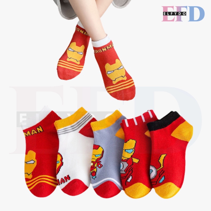 ELFYDO KS22 Kaos Kaki Anak Laki Laki  iron man