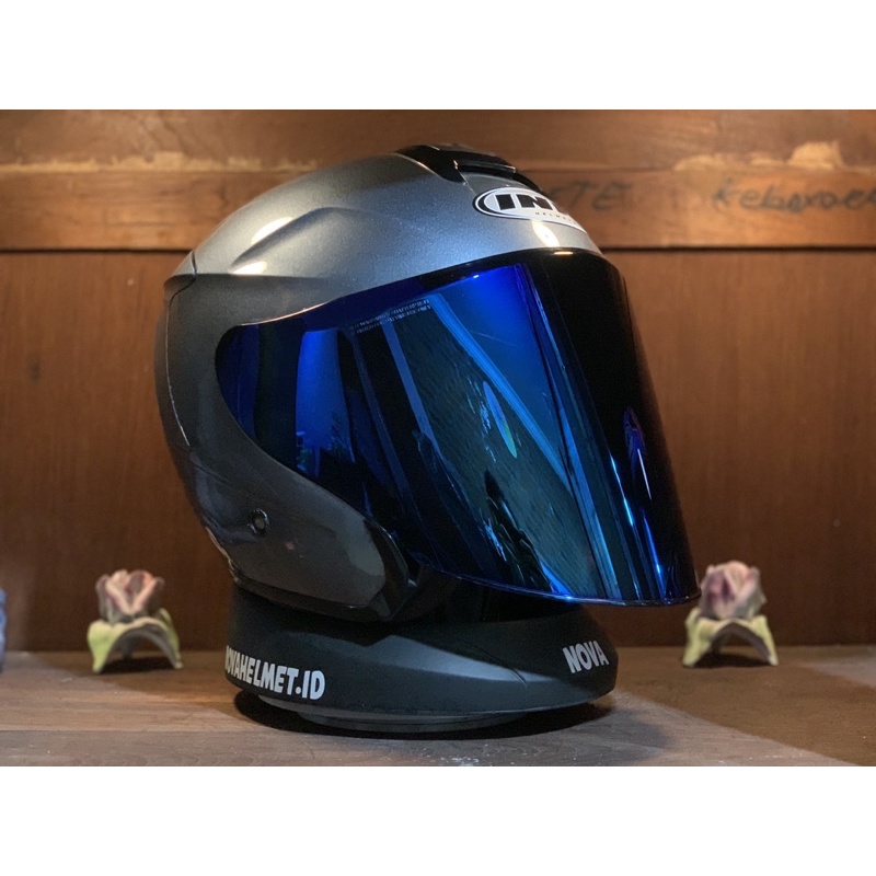 ink dynamic grey metallic size XL fit M helm halface second murah berkualitas novahelmet.id