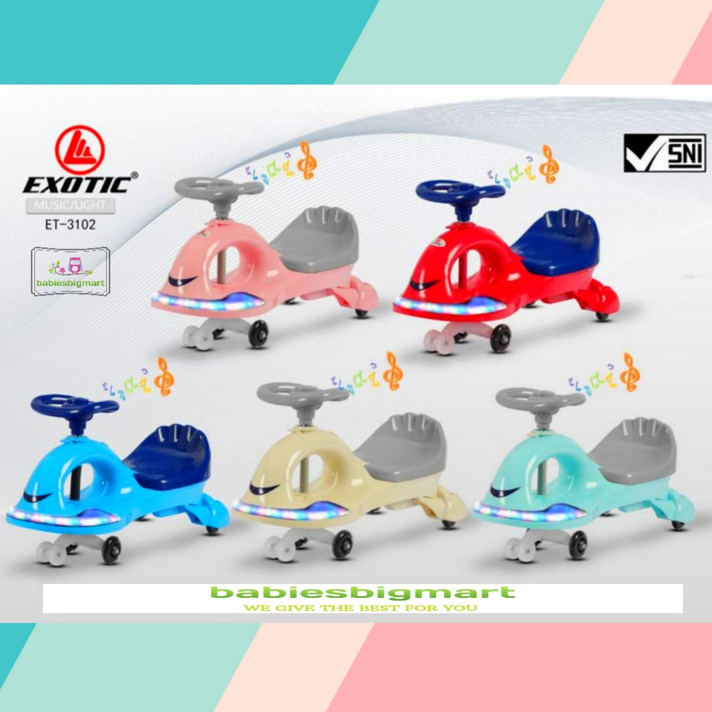 Mainan anak Swing Car mode Ride On Exotic ET 3102