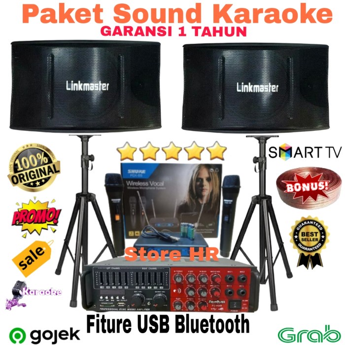 Paket Karaoke Sound System 10 Inch Amplifier Equalizer Bluetooth #Original