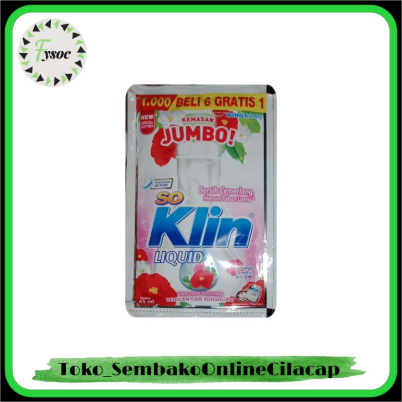 SOKLIN CAIR JUMBO 43ML ( BELI 6 GRATIS 1)