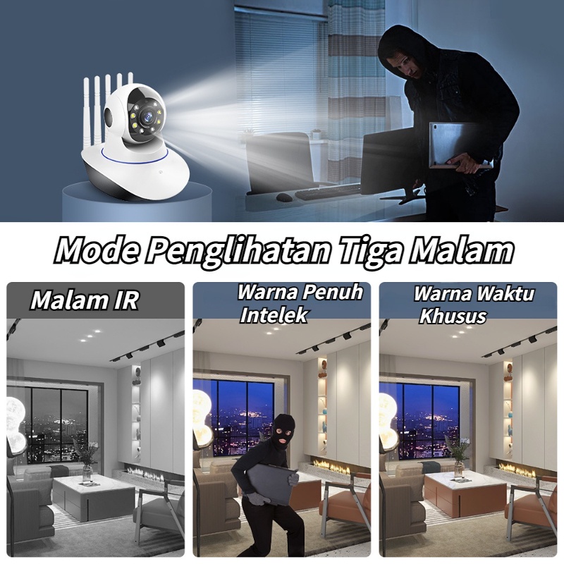 【COD】Kamera CCTV Pemantauan Rumah Tangga Infrared Night Vision HD1080P WiFi Wireless Camera Remote Network Monitoring Camera Wireless CCTV Kamera