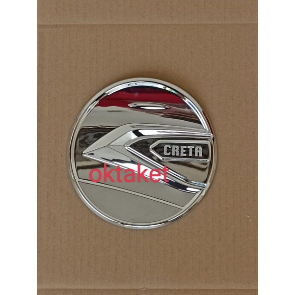 tank cover Hyundai Creta 2022 2023 Sporty Chrome &amp; Hitam