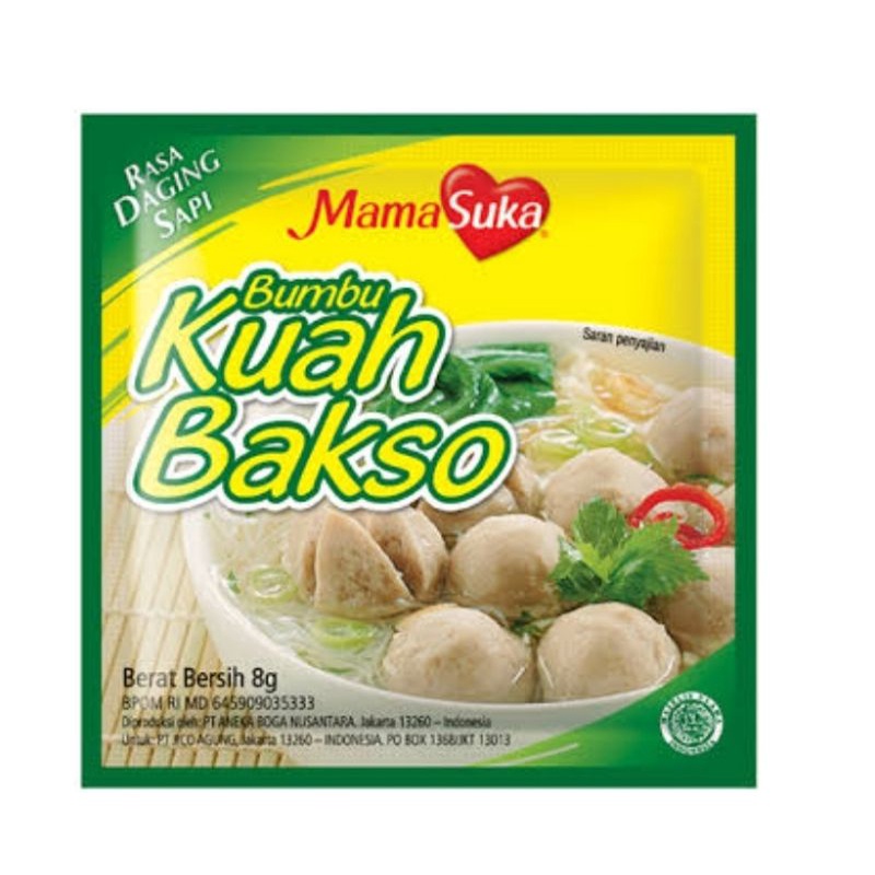 

MAMASUKA Kuah Bakso 8 Gram (12 Pcs)