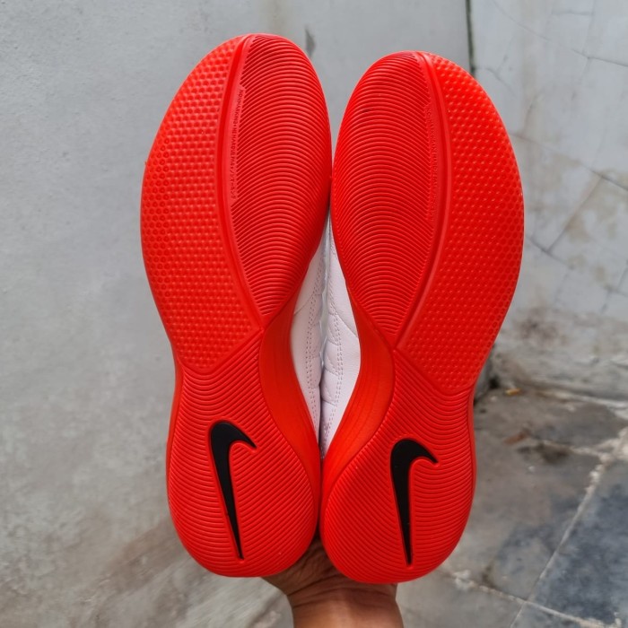 SEPATU FUTSAL NIKE LUNAR GATO2 WHITE RED IC