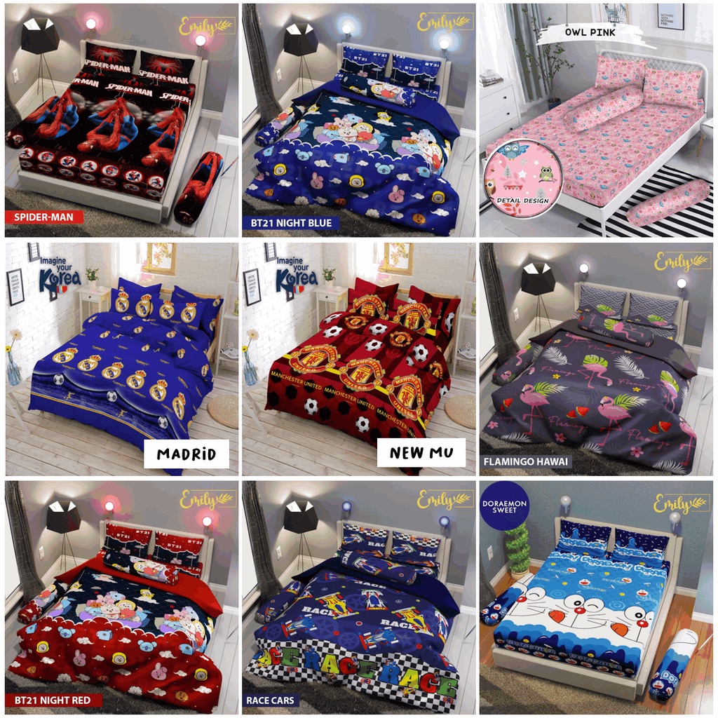 Sprei MICRO Homemade anak Kaktus Chocho PREMIUM katun ukuran 90 100 120 140 160 180x200