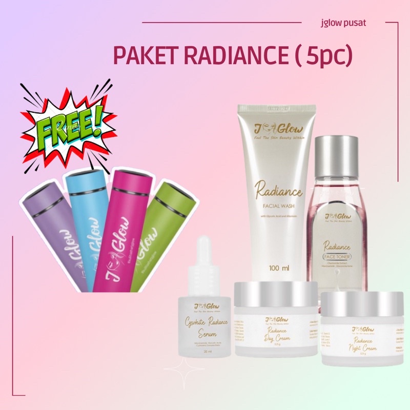 J GLOW SKINCARE PAKET RADIANCE / PERAWATAN WAJAH/ CREAM/SERUM WAJAH/PERAWATAN KECANTIKAN/SKINCARE BPOM