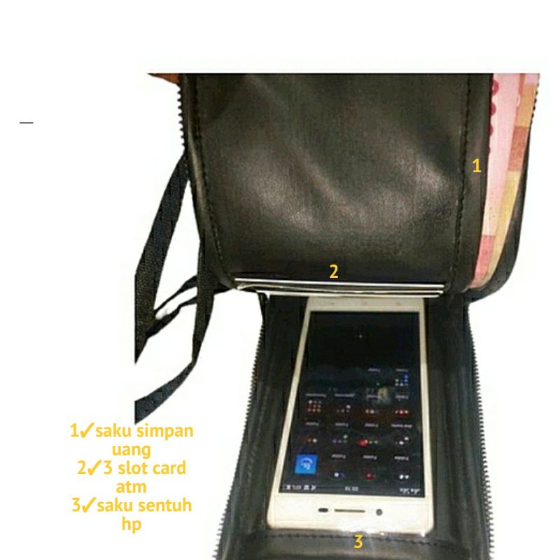 TAS_HP TAS SELEMPANG TAS LEHER KULIT SINTETIS