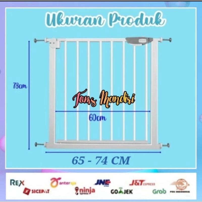 Baby Safe XY009 Pressure Fit Safety Gate Pagar Pengaman Anak Bayi