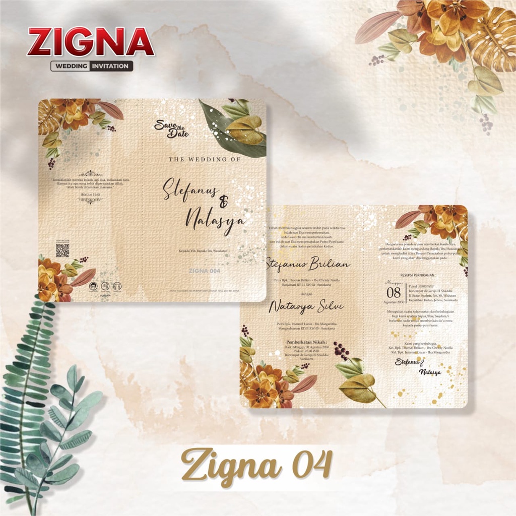 Blangko Undangan Zigna 04 (Free File Setting Corel)
