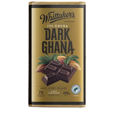 

(COKELAT) WHITTAKERS DARK GHANA 72% 200G