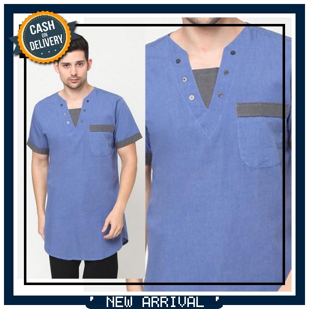 Baju Koko Pria Lengan Pendek Dewasa Terbaru Fadly Polos Ss Okechuku Baju Koko Kurta Pakistan Polos T
