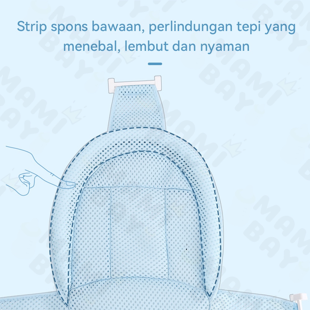 Mamibayi Jaring bak mandi bayi anti slip anti tenggelam empuk tebal/Baby bath helper