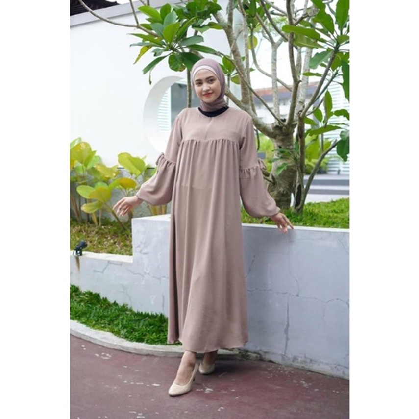 Model Gamis Terbaru 2023 Hitam Polos Simpel Modern Remaja Dress Wanita Muslim Pesta Elegan Mewah Kekinian