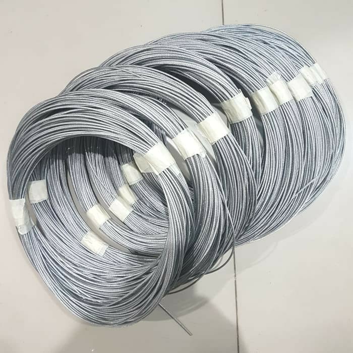 Kawat Seling 2 mm Lapis Plastik / Kawat Sling Baja Anti Karat per Meter