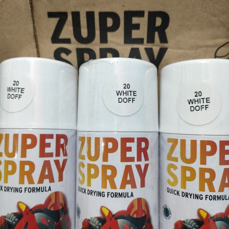 Zuper Pilox Pilok Cat Semprot Warna White Doff Putih Dop 20 150cc Spray Paint