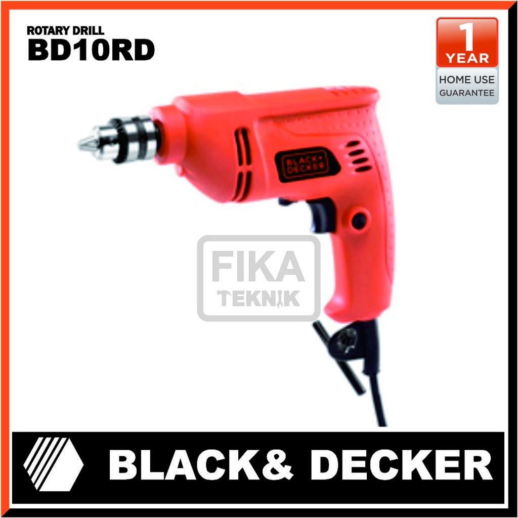 Mesin Bor Listrik Cordless Drill 400w Black&Decker BD10RD