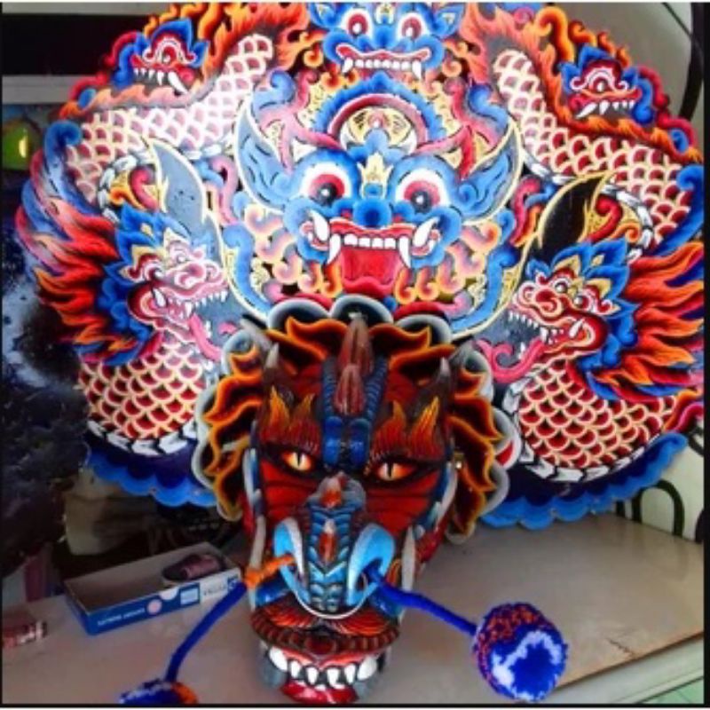 barongan devil seram topeng caplokan jaranan