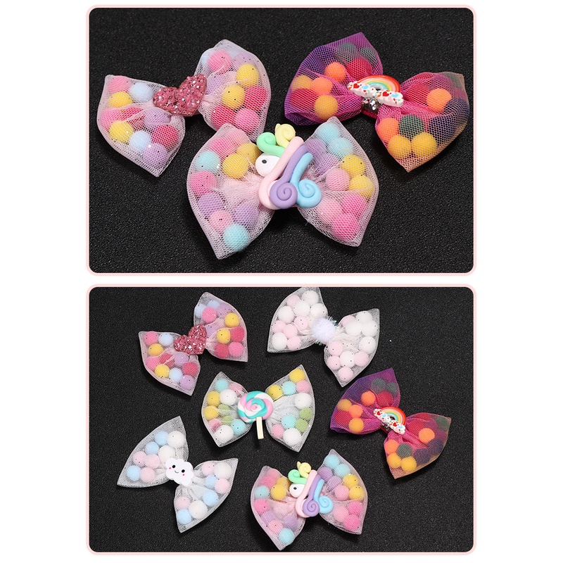 UNICORN LOLLIPOP COLORFUL MESH RIBBON BOW HAIRCLIP HAIRPIN HAIR CLIP PIN GIRL JEPIT JEPITAN AKSESORIS RAMBUT PITA CUTE ANAK TODDLER WARNA WARNI CEWEK PEREMPUAN BOW KOREA KOREAN STYLE