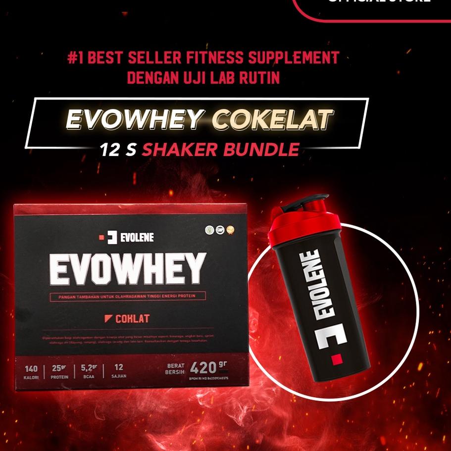 

Sale [TD4] Evolene Whey Protein Coklat 456gr/12 Sachet + Shaker Merah - Suplemen Fitness - Suplemen Workout