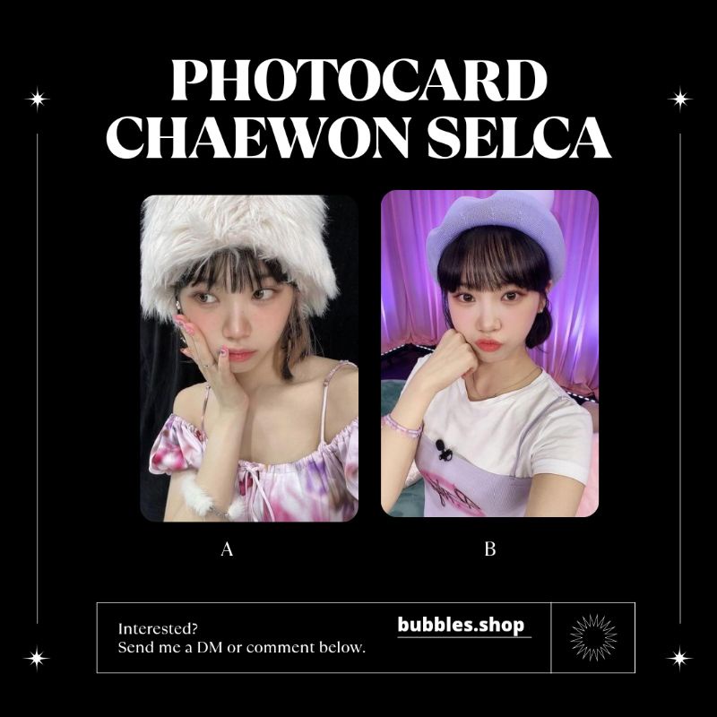 PHOTOCARD UNOFFICIAL CHAEWON LE SSERAFIM SELCA