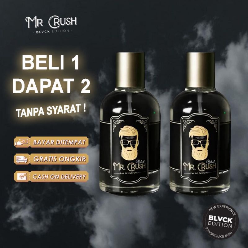 PROMO BELI 1 GRATIS 1 PARFUM MR CRUSH BLACK EDITION PARFUM VIRAL WANGI TAHAN LAMA 30 ML