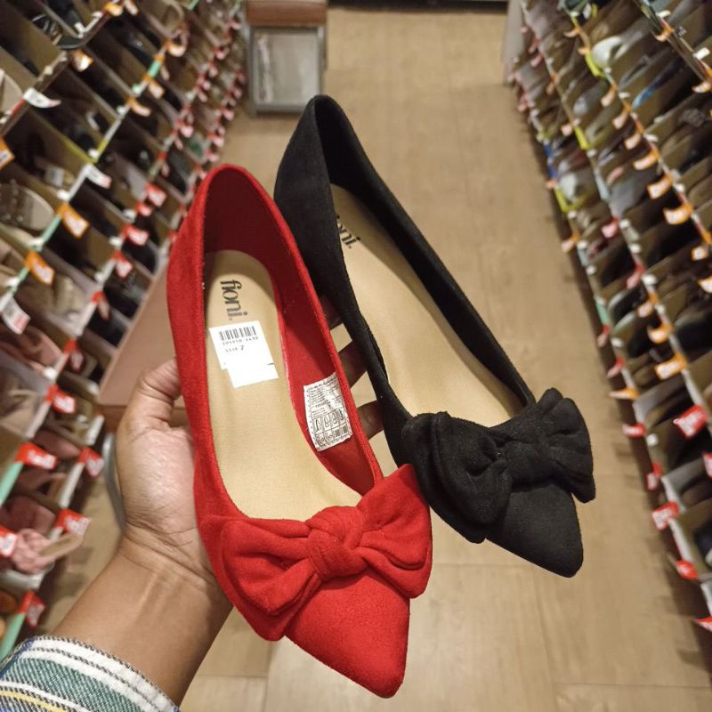 BLOCK HEEL PAYLESS BY FIONI PIERSON BLACK - RED SUEDE 195949 19590