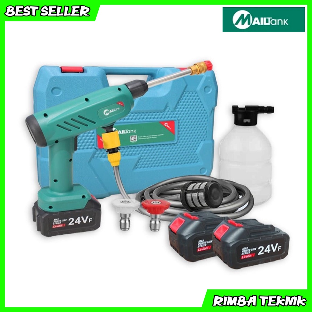 2 Baterai Mesin Setim Listrik Cordless Jet Cleaner 24 V Cleaning Machine MailTank