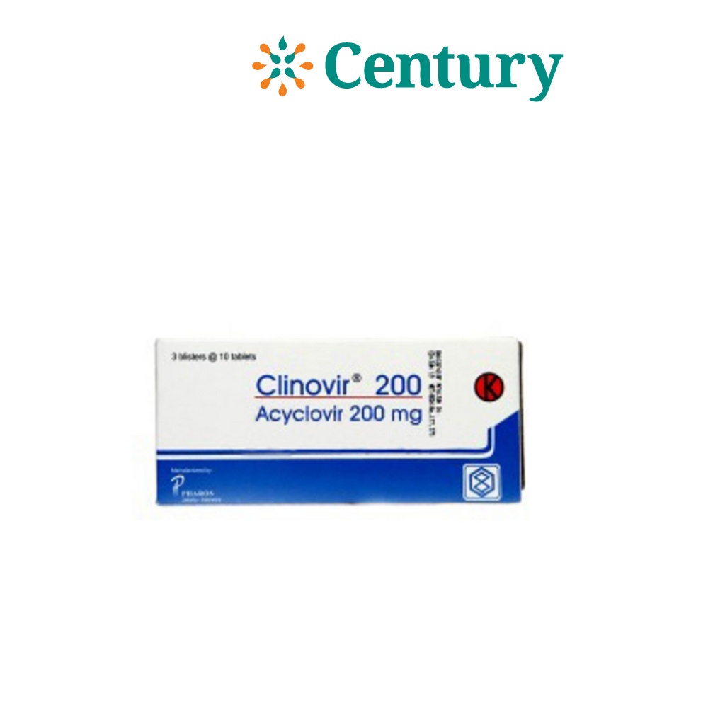 CLINOVIR 200 MG 1 BLISTER ISI 10 TABLET/ACYCLOVIR /HERPES/CACAR AIR
