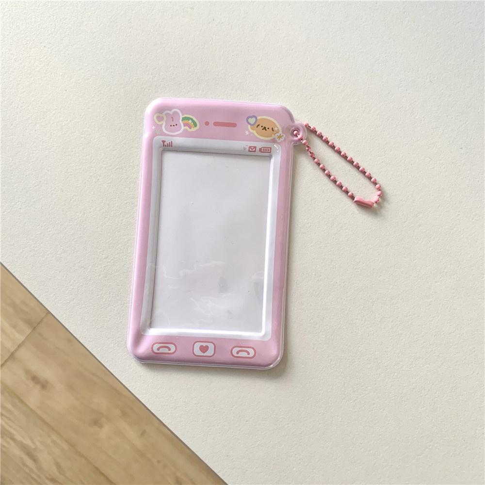 Lucu Bingkai Ponsel 10 cm Polaroid Cuckoo Card Holder ins Style Kartu Kecil Kartu Makan Kartu Kampus Penyimpanan Liontin