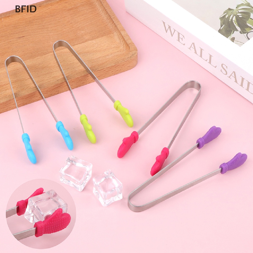 [BFID] Sarung Tangan Penjepit Makanan Silikon-Bentuk Stainless Steel Non-slip Ice Candy Food Clip [ID]