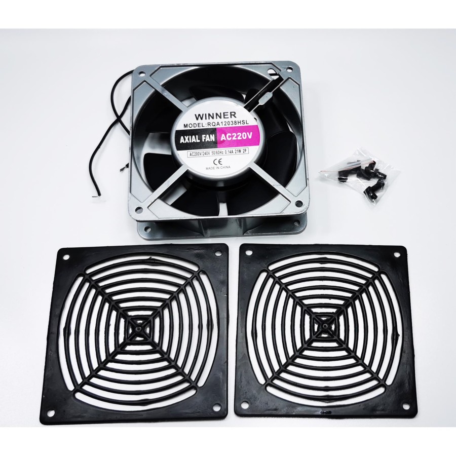 WINNER Cooling Fan AC 220V ukuran 12cm x 12cm x 3.8cm / kipas angin