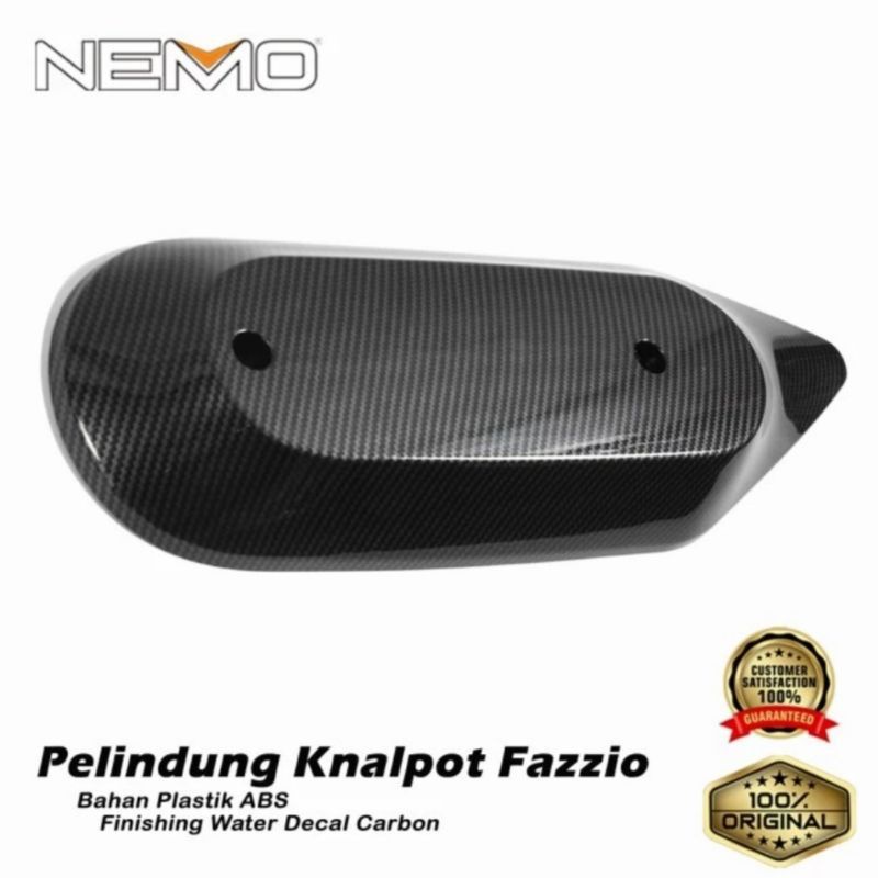 Cover Tutup knalpot Yamaha Fazio Carbon nemo