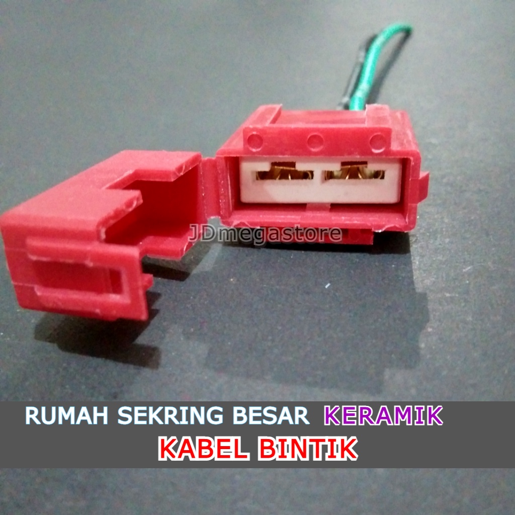 (Grosir/COD) Rumah Sekring Tancap Keramik / Fuse Box Ceramic - KABEL BINTIK